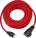 Verlengsnoer 25 meter rood IP44